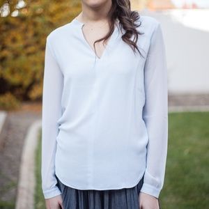 Soft Light Blue Ann Taylor Blouse Size XS